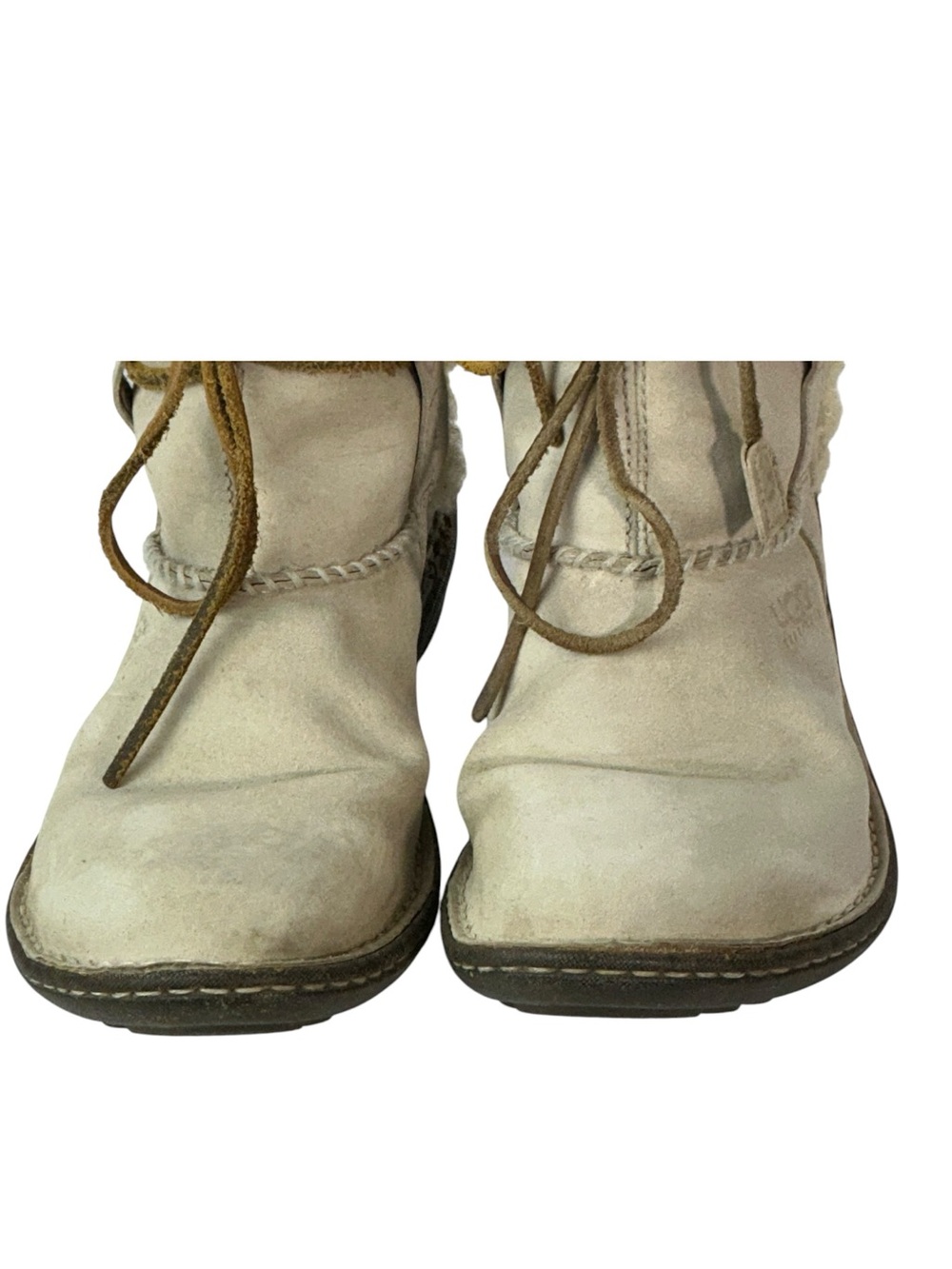 UGG Australia Ankle Boots Womens Cove Suede Leather 5178 Beige Cream US size 9 - Picture 9 of 16